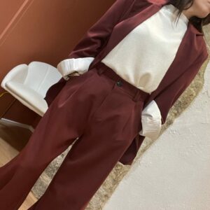 Pantalon JENNA bordeaux