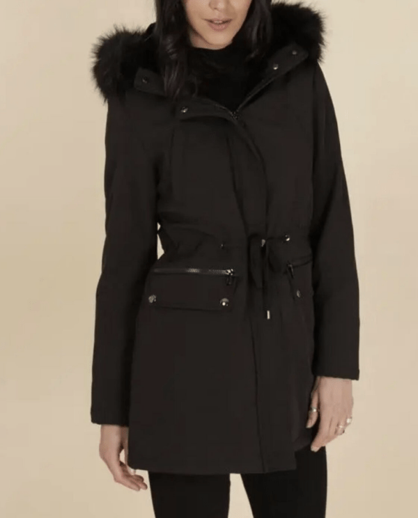 Parka avec capuche amovible TARA noire – Image 3