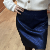 Jupe courte ELLA bleue pailletée
