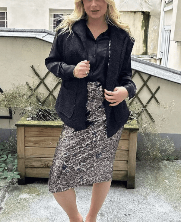 Jupe BRIGITTE à sequins léopard – Image 3