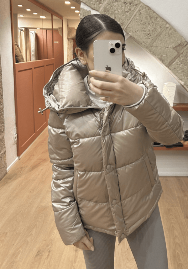 Doudoune courte LAURA champagne – Image 4