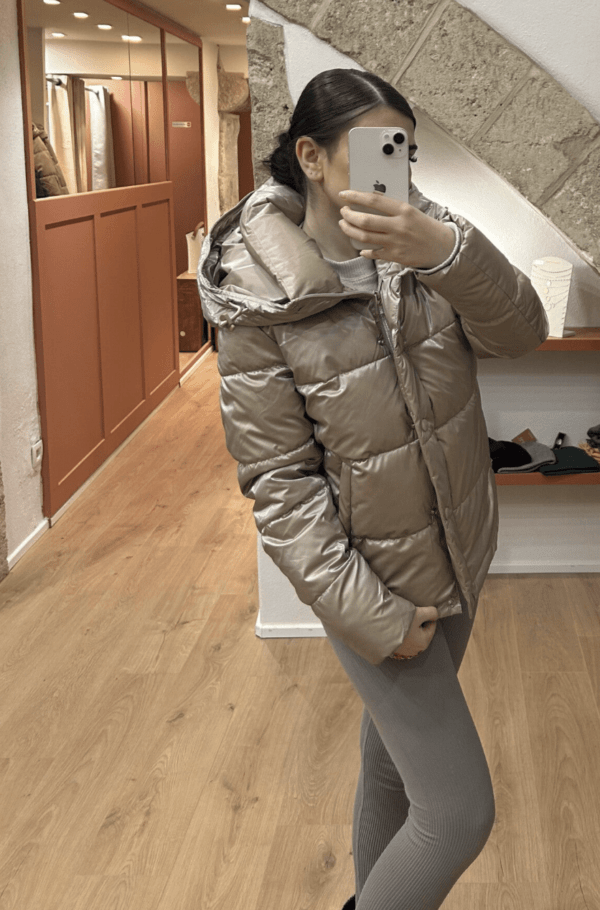 Doudoune courte LAURA champagne – Image 3