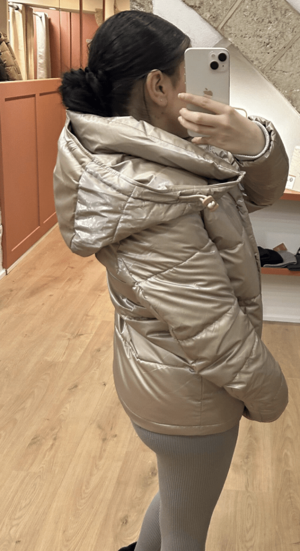 Doudoune courte LAURA champagne – Image 2