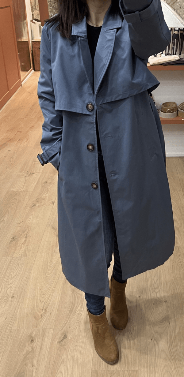 Trench coat long PAUL bleu