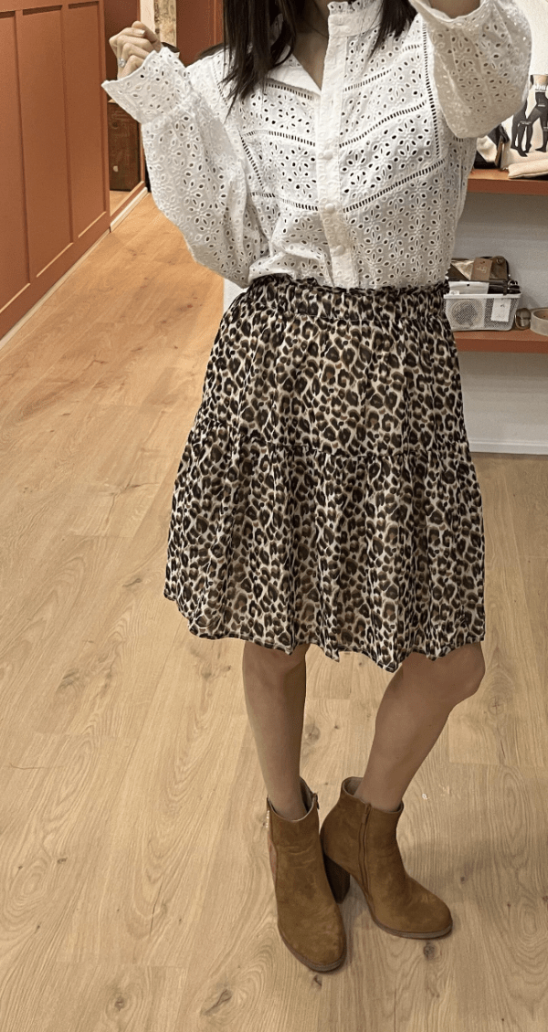 Jupe courte JUNE léopard – Image 2