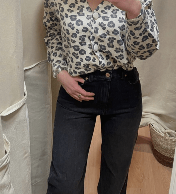 Jeans high flare KELLY noir