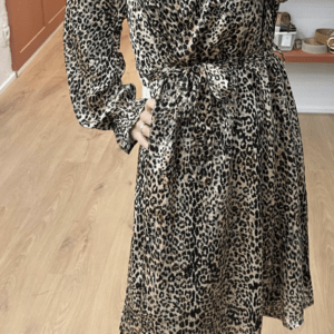 Robe cache cœur FRAN léopard