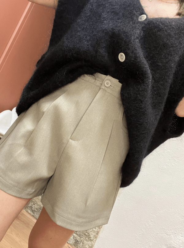 Short à pinces ARTHUR taupe – Image 3