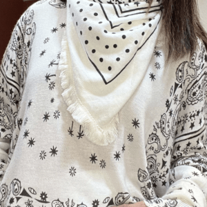 Étole bandana KERRY en maille écrue