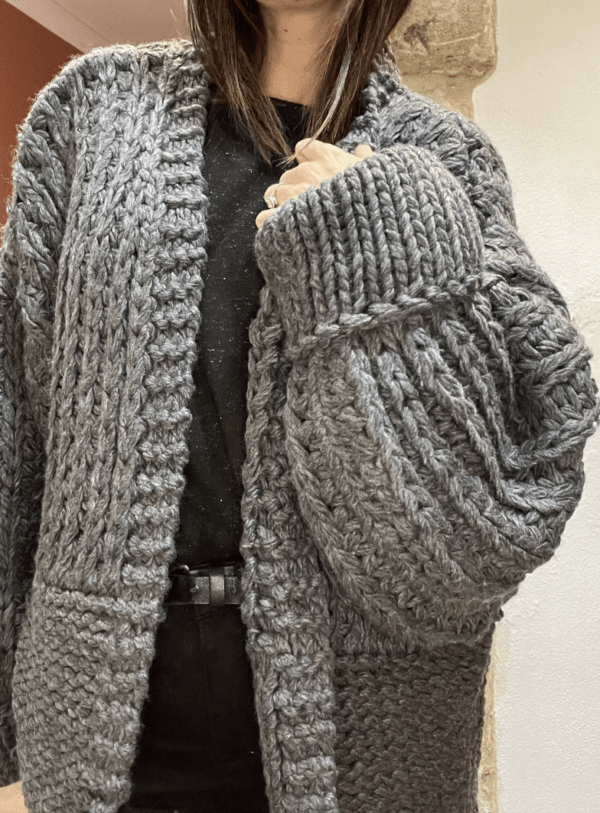 Gilet en maille RUBY gris - Taille Unique
