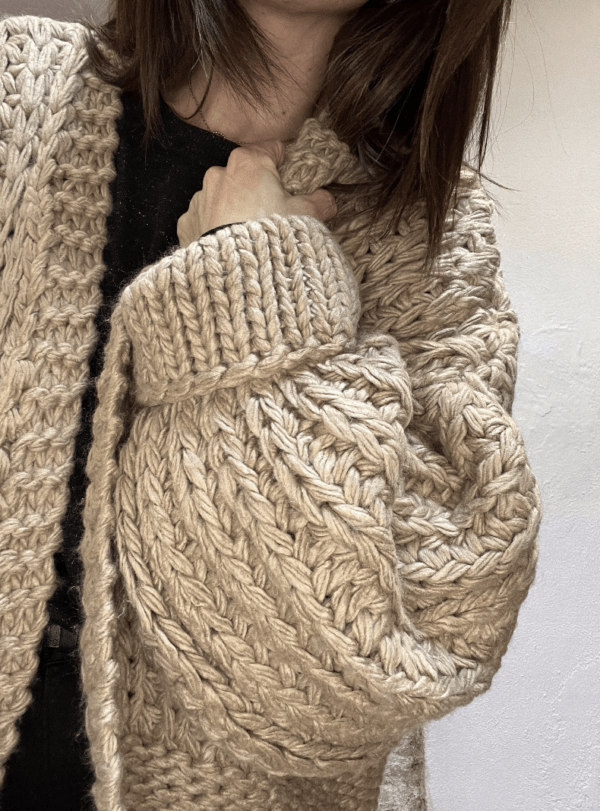 Gilet en maille RUBY beige - Taille Unique