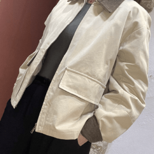 Veste bi-matière ANGELA beige