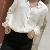 Chemise ajustée en lin – ANA – Blanche – Élégance intemporelle – Image 2