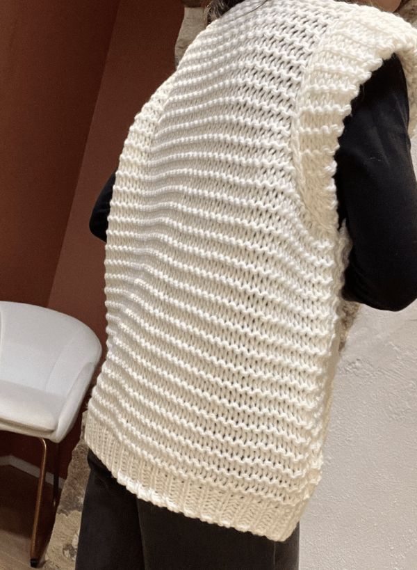 Gilet sans manches NESTOR ivoire - Taille Unique – Image 4
