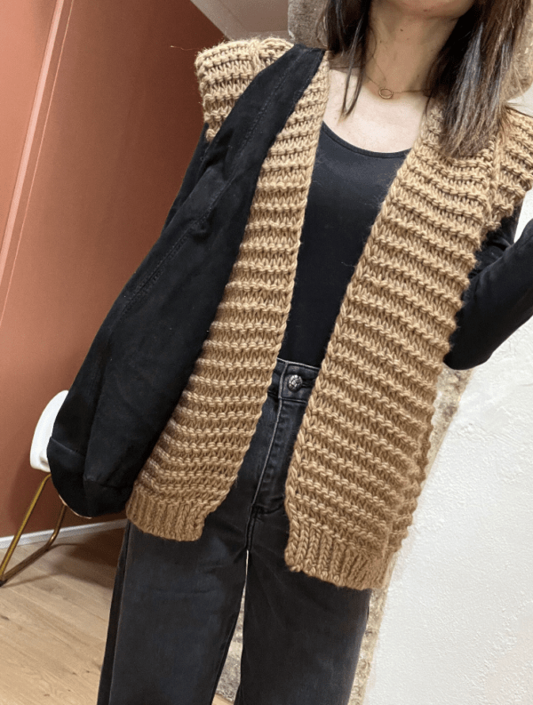 Gilet sans manches NESTOR chocolat - Taille Unique – Image 2