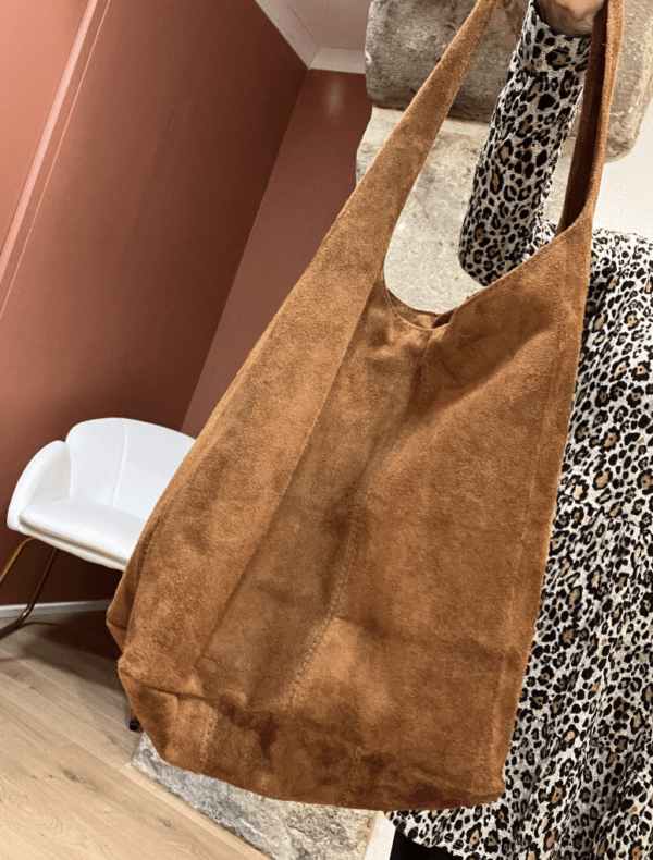 Sac en suede VICTORIA camel – Image 3