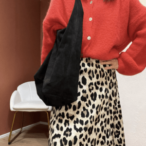 Sac en suede VICTORIA noir
