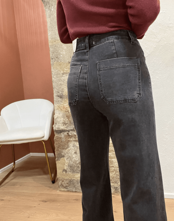 Jean flare LOUISE gris – Image 2