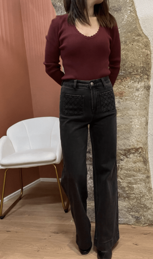 Jean flare LOUISE gris – Image 4