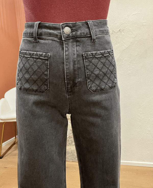 Jean flare LOUISE gris – Image 3