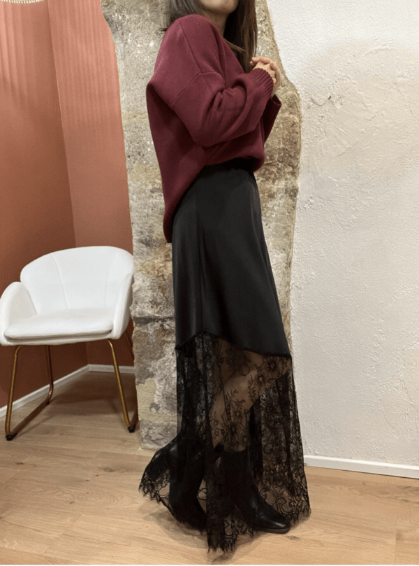 Jupe dentelle JANE noire