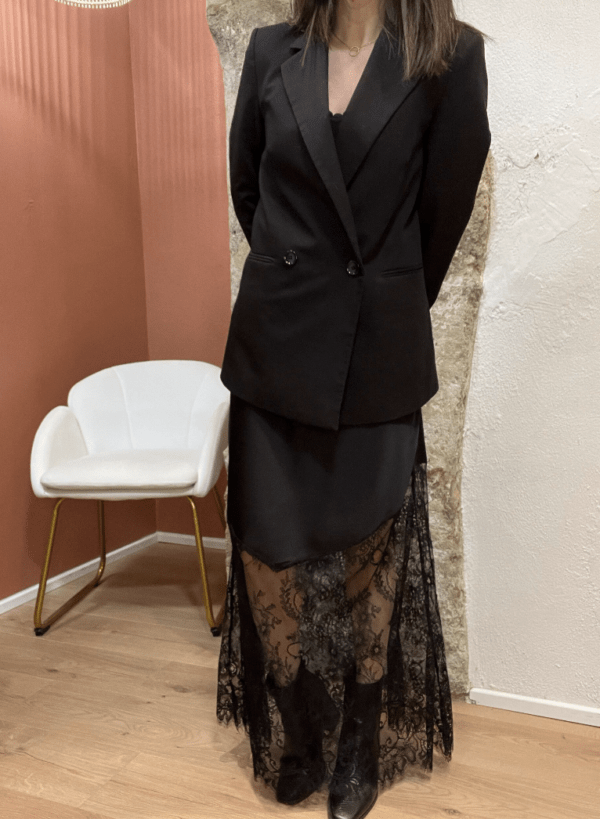 Jupe dentelle JANE noire – Image 3