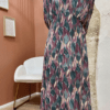 Robe longue à motifs JACKIE verte et mauve - Taille Unique – Image 5