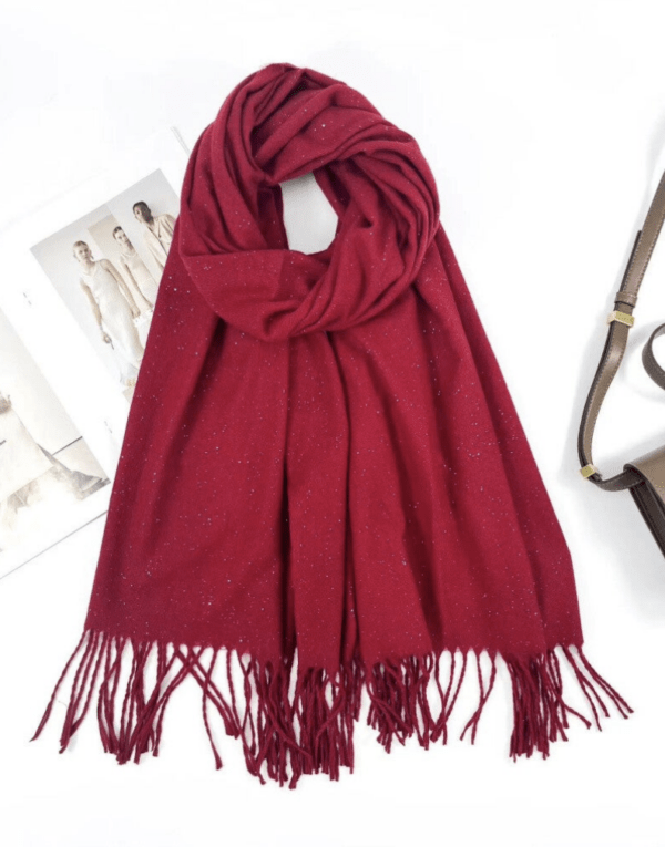 Écharpe à strass TAYLOR bordeaux
