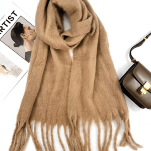 Écharpe rectangulaire élégante YSÉE camel