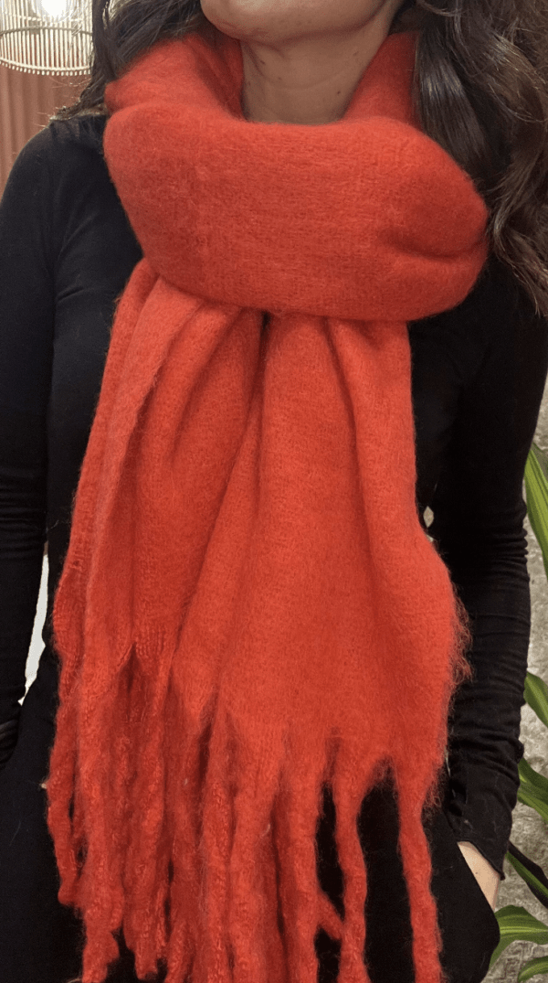 Écharpe rectangulaire élégante YSÉE rouge – Image 3