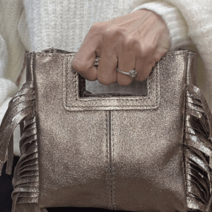 Sac BOBBI en Cuir Irisé PETIT MODÈLE bronze