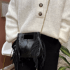 Sac BOBBI en Cuir Irisé PETIT MODÈLE noir – Image 2