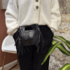 Sac BOBBI en Cuir Irisé PETIT MODÈLE noir – Image 3