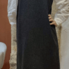 Robe Chasuble Élégante en Laine Mélangée SUZANNE gris foncé – Image 4