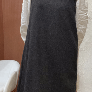 Robe Chasuble Élégante en Laine Mélangée SUZANNE gris foncé