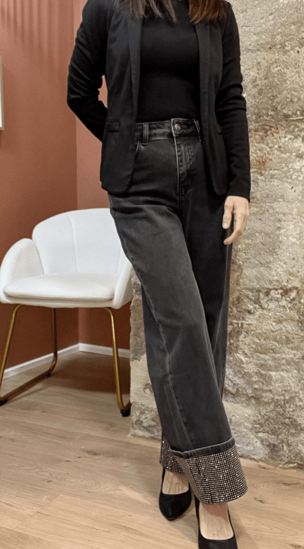 Jean strass JAYNE gris