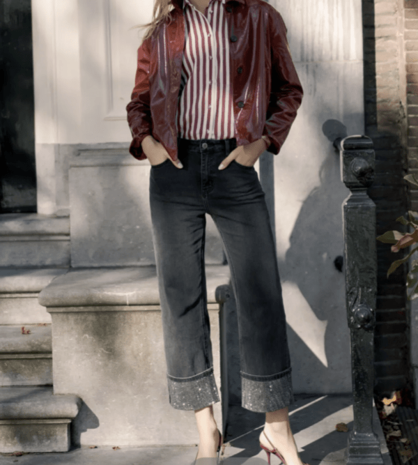 Jean strass JAYNE gris – Image 2