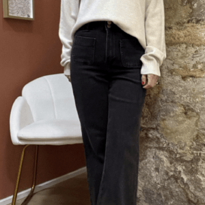 Jean Flare ELENETTE gris moyen