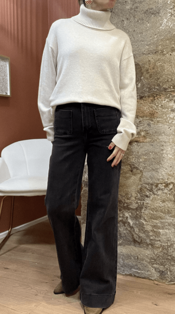 Jean Flare ELENETTE gris moyen – Image 4