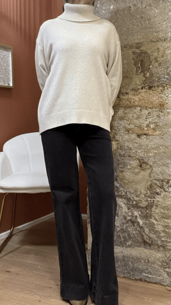 Jean Flare ELENETTE gris moyen – Image 3