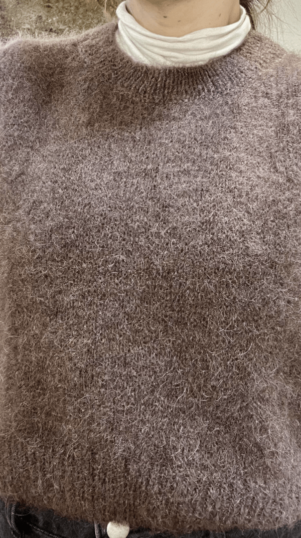 Pull Sans Manches en Mohair SANDRO chocolat - Taille Unique – Image 5
