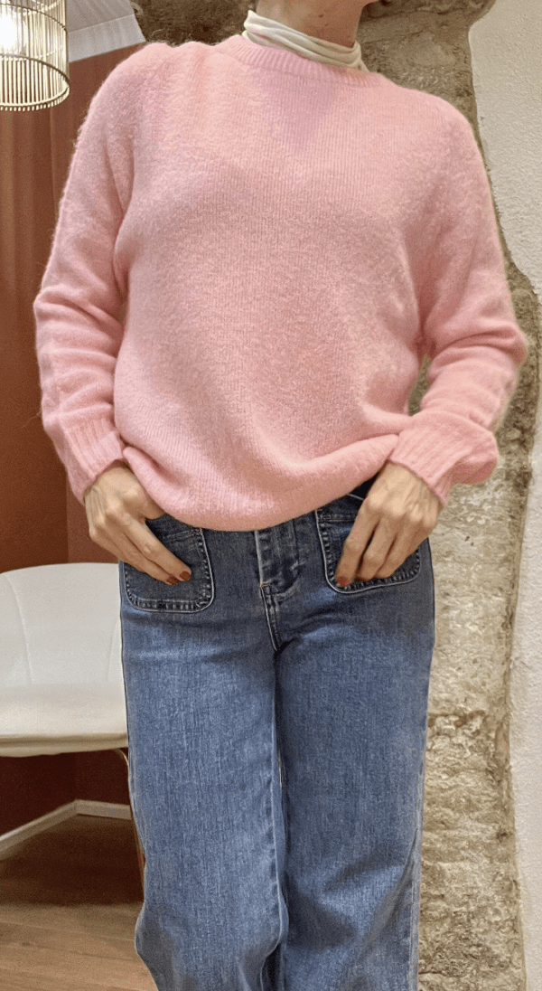 Pull col rond RUBEN blush - Taille Unique – Image 4