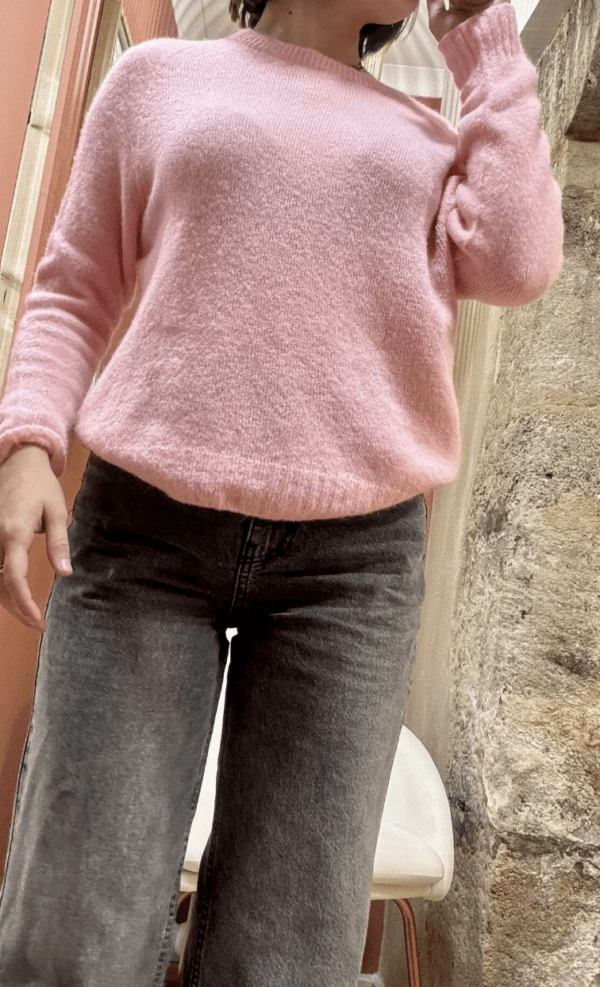 Pull col rond RUBEN blush - Taille Unique – Image 2