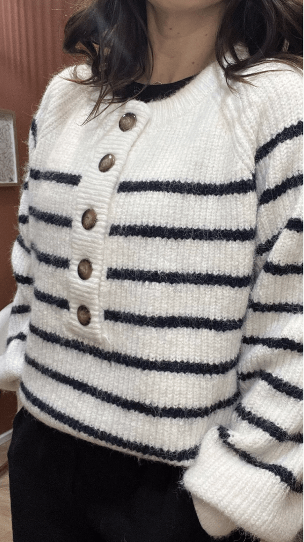 Pull en Laine SACHA marinière – Image 6