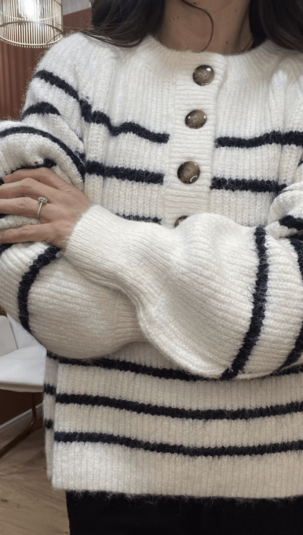 Pull en Laine SACHA marinière – Image 5