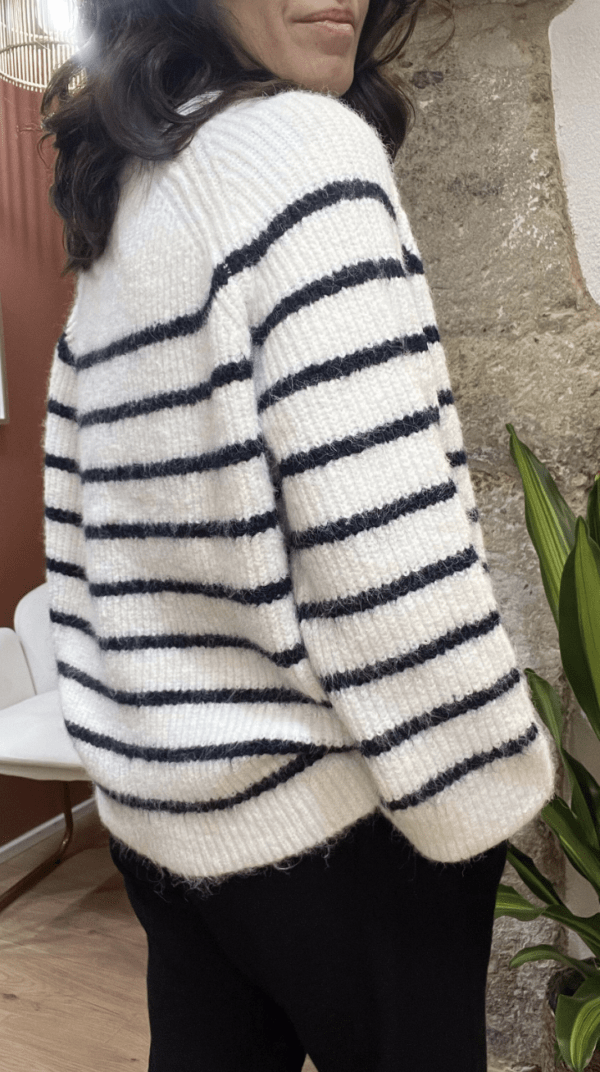 Pull en Laine SACHA marinière – Image 2