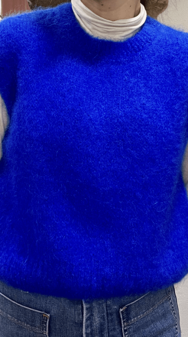 Pull Sans Manches en Mohair SANDRO bleu roi - Taille Unique – Image 3