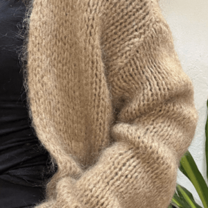 Gilet ouvert en grosse maille GUSTAVE camel - Taille Unique