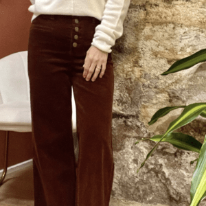 Pantalon en velours VALENTINA camel