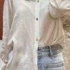 Chemise ajustée en lin – ANA – Blanche – Élégance intemporelle – Image 5